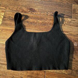 HOUSE OF HARLOW 1960 Black Ribbed Women's Top Size XL